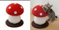 コメリの爪とぎの新作！キノコに乗ったり飛びついたり
