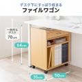 デスク下にスッキリ収納！小物も機器もまとめて収納で