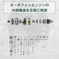 航空機用ジェットターボファンエンジンを忠実に再現し