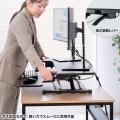 置くだけで使っている机を昇降デスク化できる、ガス圧