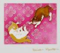 “お江戸のネコ”と浮世絵をガラス絵で描いた、蔦重缶第