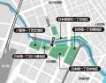 日本橋リバーウォークの回遊と賑わいを創出する仮囲い