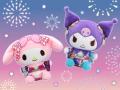 ポムポムプリンたちが、浮き輪やヨーヨーなど夏らしさ