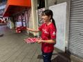 NECレッドロケッツ川崎　選手による武蔵小杉駅前での