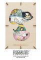 木と紙でつくる立体アートがスヌーピーのシルエットで