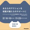 【パナソニック保護⽝猫譲渡会2025】 11/22（土）・23