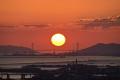 【年2回だけ】明石海峡大橋に沈む夕陽、空中庭園展望