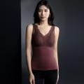 裏起毛カップ付きキャミソール　 シルク伸縮性 レース