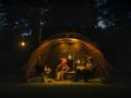 初の薪ストーブ対応ドームシェルター「ガシーンドーム