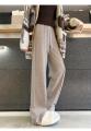 カシミヤパンツ　裏起毛パンツ　あったかズボン　オリ