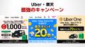 Uberと楽天、戦略的パートナーシップを推進し新たな価
