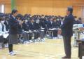 【岡山大学】岡山大学附属中学校で那須保友学長が1年