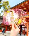 【2月限定】神戸の生田神社にて切り絵御朱印・四輝朱 【2月限定】神戸の生田神社にて切り絵御朱印・四輝朱