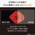 色鮮やか、黒が際立つ、55型大画面Mini LEDテレビが税 色鮮やか、黒が際立つ、55型大画面Mini LEDテレビが税