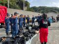 浜松市消防局とNPO法人MORE企画で「水中訓練・清掃プ
