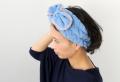 輪に通すだけ！かぶらずに装着できる吸水ターバン、『