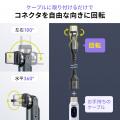 540度くるっと回転！USB-C変換アダプタケーブルを2種