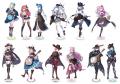 「ホロライブプロダクション」所属VTuber12名の描き起