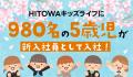 HITOWAキッズライフに88園、980名の5歳児が“新入社員”