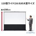 超大型120インチを持ち運べる、床置きでポール式のプ