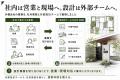 採用せずに設計チームを持つ。外構業者向け、平面図・