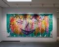 大宮エリーが2015年に制作した絵画《アイヌの神々の崖