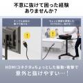 抜け止めラッチで不意な抜けを抑制できる4K30Hzに対応