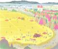 風景の中に佇む人々の記憶と物語を繊細な筆致で描く「