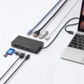 机に固定できるアタッチメント付き。HDMI、USB機器、