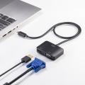 Type-CポートからHDMIとVGAへ同時出力。2台のディスプ