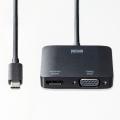 Type-CポートからHDMIとVGAへ同時出力。2台のディスプ