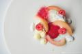 Mr. CHEESECAKEに、ラズベリーと桃を組み合わせてピー