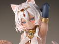 褐色猫娘の「マウ」が未塗装出力品 ガレージキットで