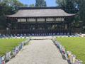 世界遺産・上賀茂神社で、京都芸術大学の学生が作品展