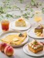 【Buttery Cafe】白桃バタートースト&桃ミルクレープ 【Buttery Cafe】白桃バタートースト&桃ミルクレープ