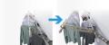 長い洗濯物や壁際の干しにくさに対応　後付け物干し延