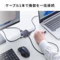 4K/60Hzの2画面出力に対応。60cmロングケーブル付き薄