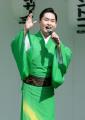 三刀流歌手・彩青が東京・富岡八幡宮例大祭で歌唱ステ 三刀流歌手・彩青が東京・富岡八幡宮例大祭で歌唱ステ