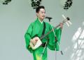 三刀流歌手・彩青が東京・富岡八幡宮例大祭で歌唱ステ 三刀流歌手・彩青が東京・富岡八幡宮例大祭で歌唱ステ