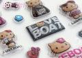「LOVEBOAT」と「ハローキティ」「クロミ」のぷっくり