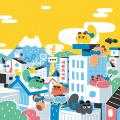 東京ばな奈のオリジナルキャラ「東京ばにゃ奈」。仲間