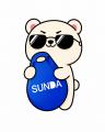 世界平和キャラクター「ぴーくま」がSUNDA公式アンバ