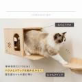 「壁が、猫のお気に入りの場所に」天然木の壁掛けキャ