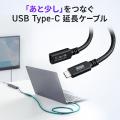 ストレート＆L字で配線自在、Type-C延長ケーブルを発