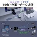 充電＋USB Aもこれ1つでできる。USB-C HDMI変換アダプ
