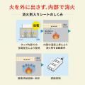 タップ内部で初期火災を抑制する、消火シート内蔵の火