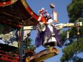 【飛騨高山・岐阜県高山市】JR高山駅に前に祭旗がはた 【飛騨高山・岐阜県高山市】JR高山駅に前に祭旗がはた