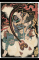 『グラップラー刃牙』浮世絵木版画「範馬刃牙飛騨山中 『グラップラー刃牙』浮世絵木版画「範馬刃牙飛騨山中