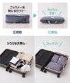 ギュッと圧縮！かさばる衣類もファスナーでくるっとス