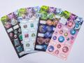 宝石の中に桜咲く「さくらインカット」が立体シールに